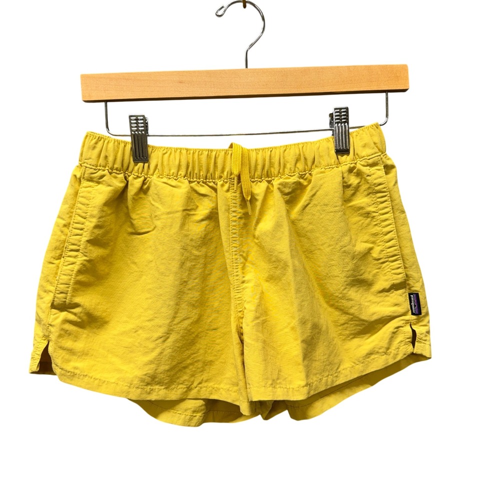 Patagonia Barely Baggies Shorts Womens Small Yellow Outdoor Gorpcore Athleisure